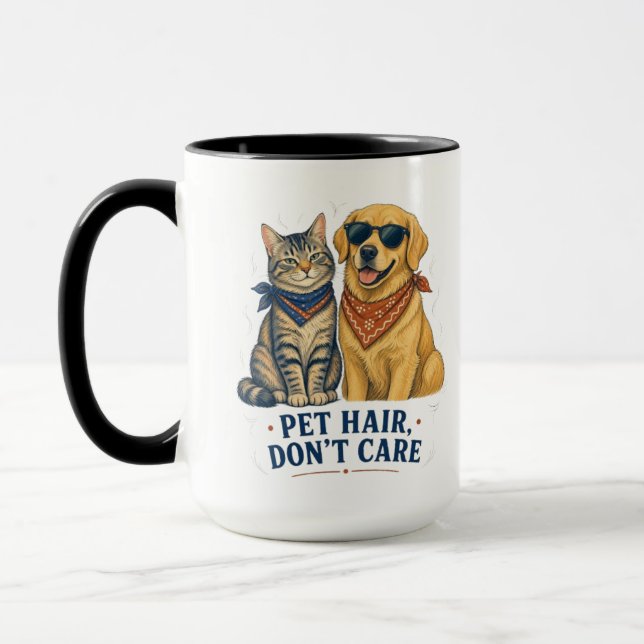 Mug Poils d'animaux, on s'en fiche (Gauche)