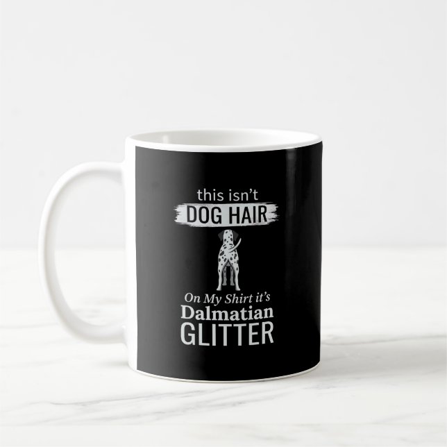 Mug Poils de chien Dalmatien Paillettes Drôle d'animal (Gauche)