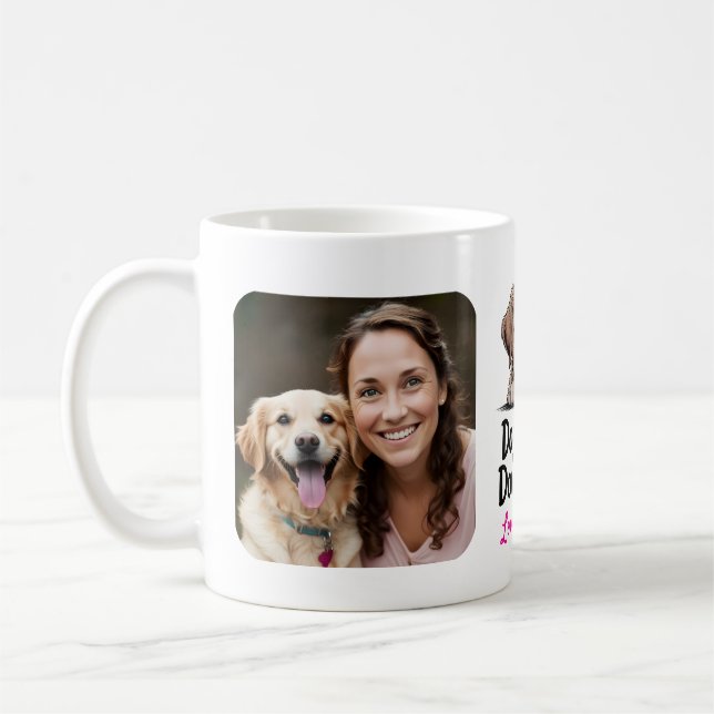Mug Poils de Chien, On S'en Fout Nom de Photo de Chiot (Gauche)