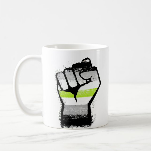 Mug Poing de fierté agender (Gauche)