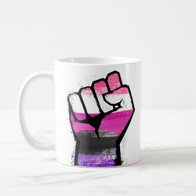 Mug Poing de fierté genderfluid (Gauche)