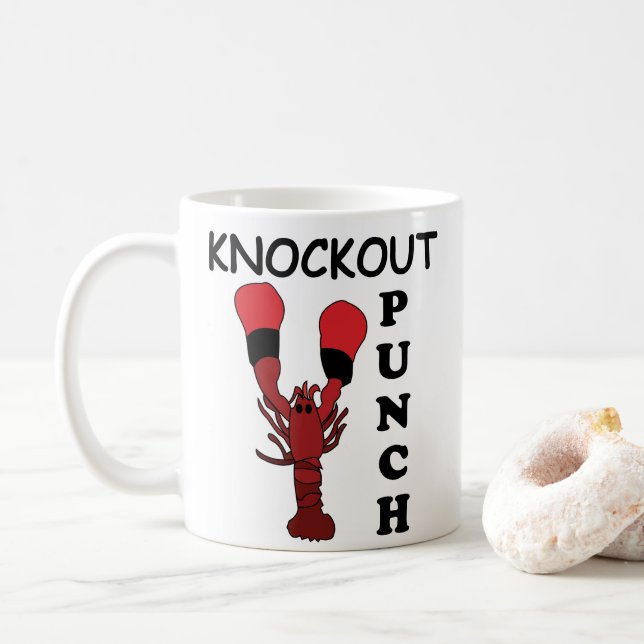 Mug Poing de Knockout de Boxe de Homard  (Avec donut)