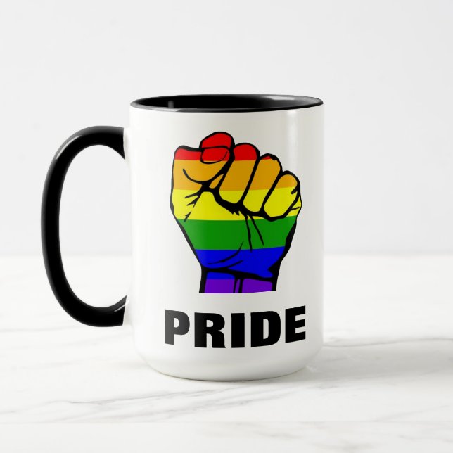Mug Poing de la Fierté Arc-en-Ciel (Gauche)