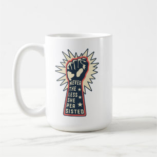 Mug Poing Lev Féministe Rouge Bleu Néanmoins