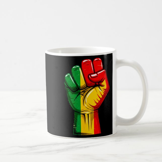 Mug Poing levé Black Power Drapeau panafricain hissé f (Droite)