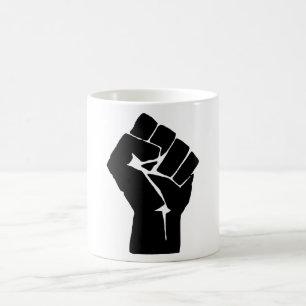 Mug Poing Noir Levé - Résistance Protestation