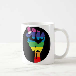 Mug poings d'arc-en-ciel de fureur