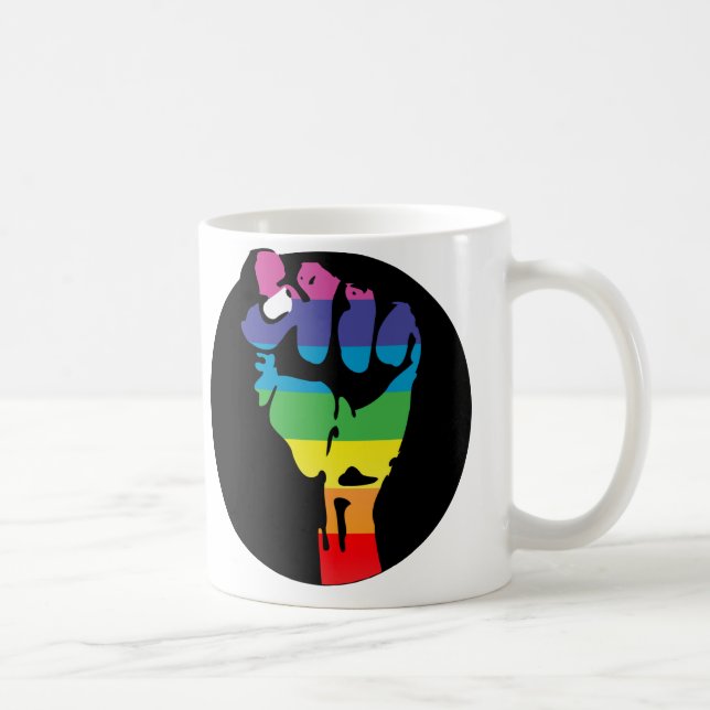 Mug poings d'arc-en-ciel de fureur (Droite)