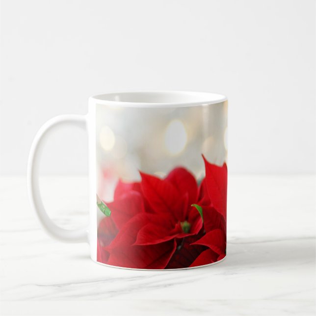 Mug Poinsettia de Noël (Gauche)