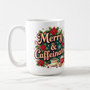 Mug Poinsettia joyeux et caféiné