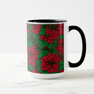 Mug Poinsettia, motif de Noël