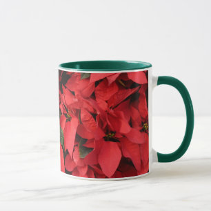 Mug Poinsettias Rouges II Fleurs de Fêtes de Noël