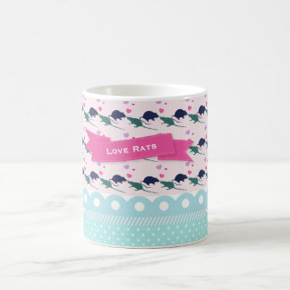 Mug Point de polka de rats d'amour