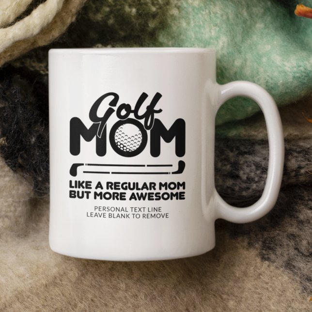 Mug Point de typographie Cool tendance "GOLF MOM" (Créateur téléchargé)
