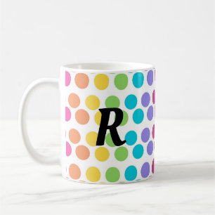 Mug Point Polka arc-en-ciel personnalisé