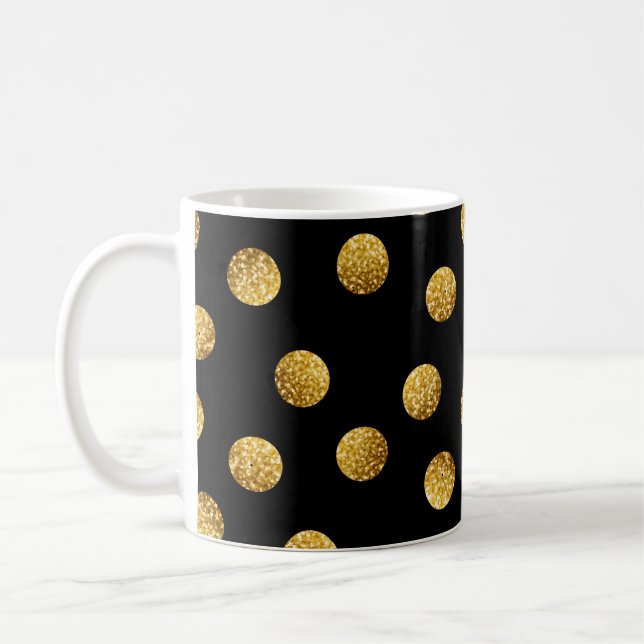 Mug Point Polka Or : Étincelant Sans Parfum. (Gauche)