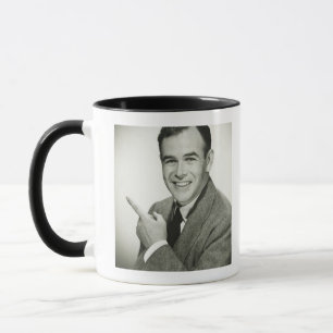 Mug Pointage d'homme d'affaires