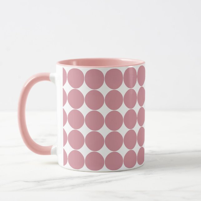 Mug Pointe rose Design Moderne (Gauche)