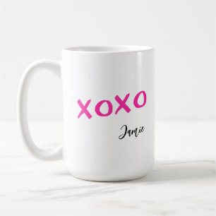 Mug Pointe Xoxo rose personnalisez le nom