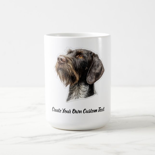 Mug Pointer à poil dur allemand Créez votre propre tex (Centre)