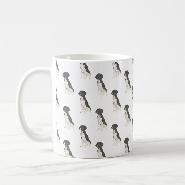 Mug Pointeur à cheveux courts allemand (noir et blanc) (Gauche)