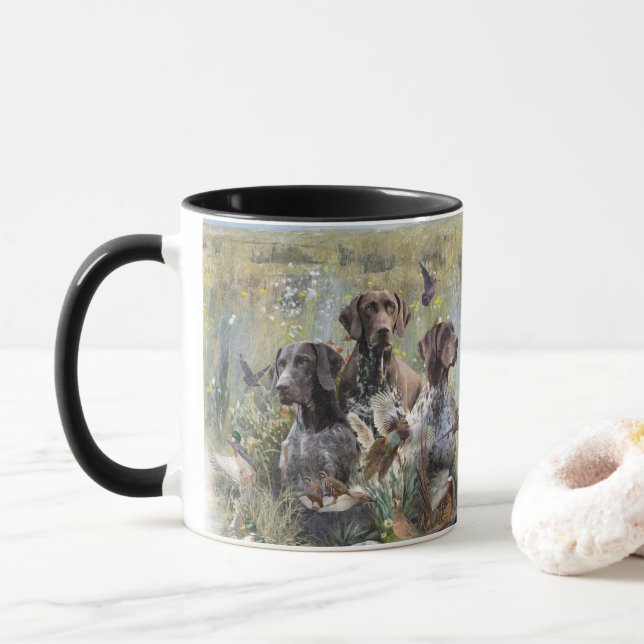 Mug Pointeur à poils courts allemand (Avec donut)