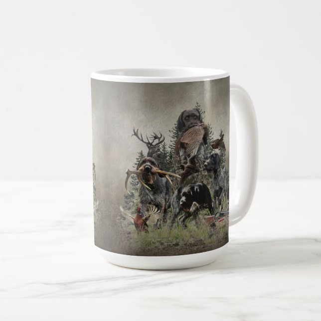 Mug Pointeur À poils durs allemand (Devant droit)