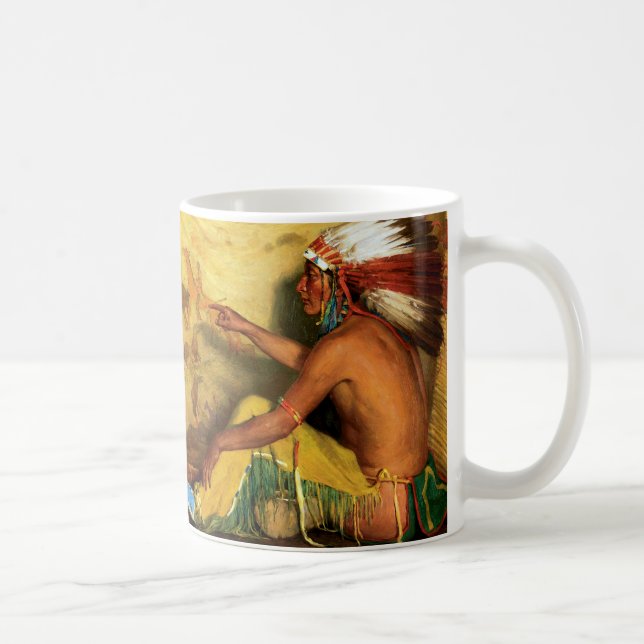Mug Pointeur avec fierté à son dossier (Droite)