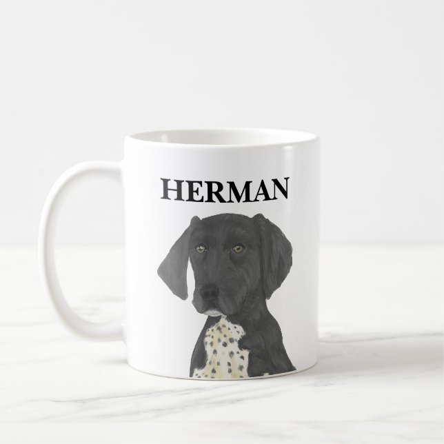 Mug Pointeur noir et blanc allemand (Gauche)