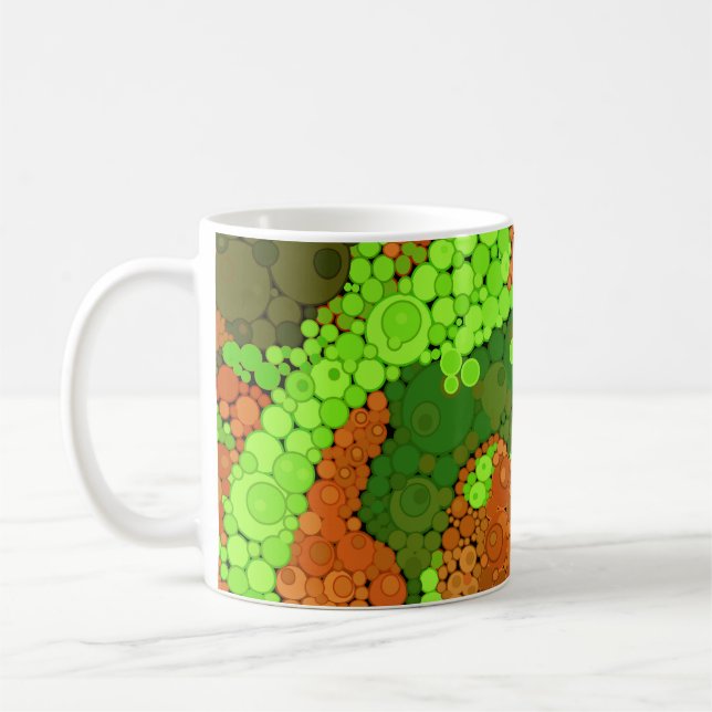 Mug Pointillisme sans couture cercles peints à la main (Gauche)