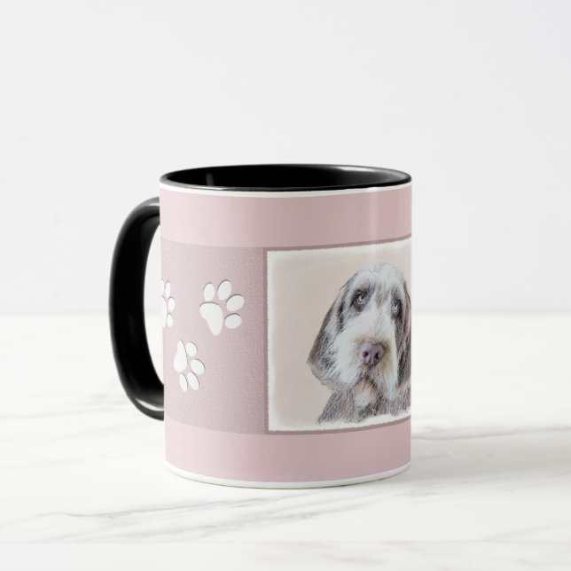 Mug Pointing à poils durs Peinture Griffon - Art Chien (Devant gauche)
