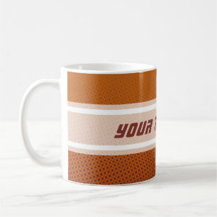 Mug Points amusants Motif orange rouge + votre texte