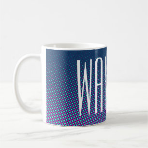 Mug Points amusants Motif rose bleu + votre texte