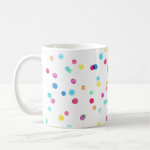 Mug Points Aquarelle Lumineux : Motif transparent.
