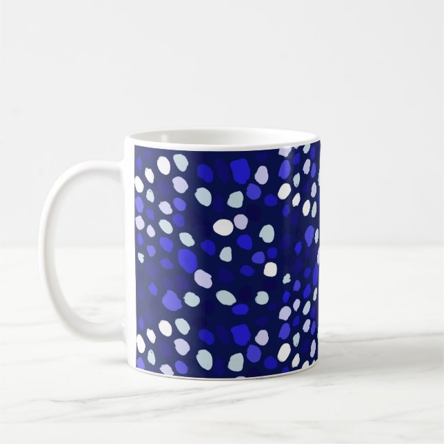 Mug Points bleus motif géométrique amusant multicolore (Gauche)