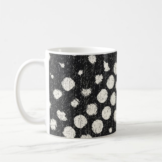 Mug Points cassés monochromes brossé Arrière - plan te (Gauche)