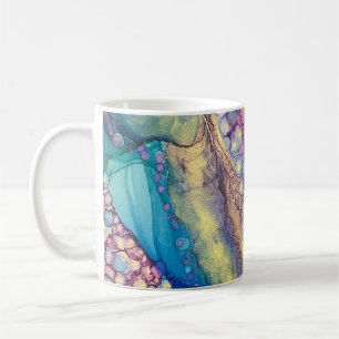Mug Points colorés Encre d'alcool Liquide Art Abstrait