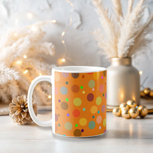 Mug Points colorés mignons orange