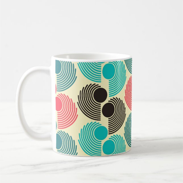 Mug Points colorés : motif abstrait sans soudure. (Gauche)