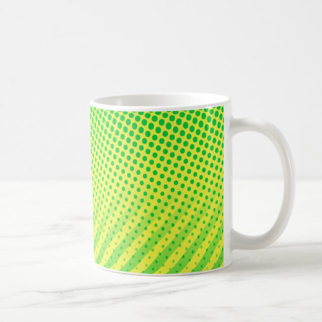 Mug Points et rayures jaunes et verts (Droite)