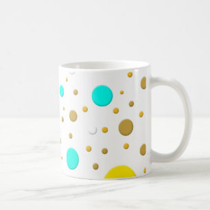 Mug Points jaunes sarcelle or aléatoires