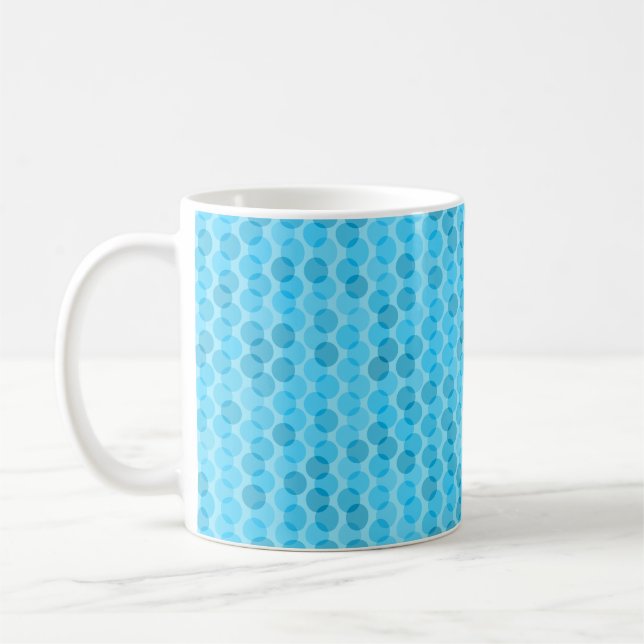 Mug points lumineux bleu clair et turquoise superposés (Gauche)