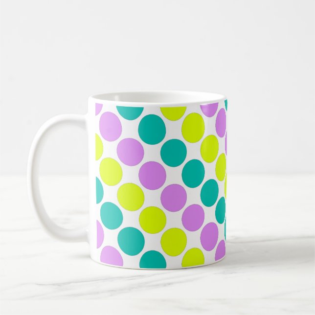 Mug Points multicolores grands rétro années soixante (Gauche)
