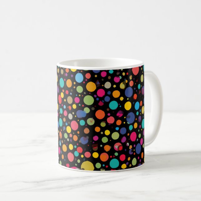 Mug Points multicolores vifs  (Devant droit)