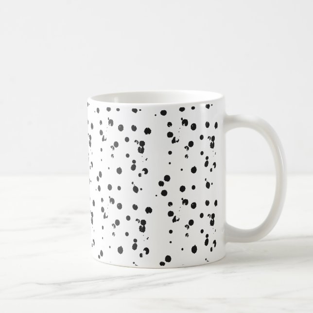 Mug Points noirs Abstraits minimaux mignons Boug tache (Droite)