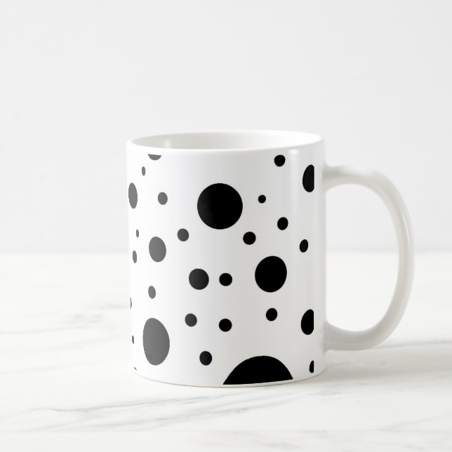 Mug Points noirs et blancs aléatoires (Droite)