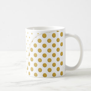 Mug Points polka en or et blanc