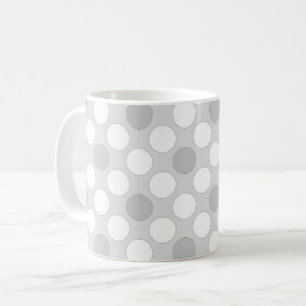 Mug Points polka gris clair à la mode  
