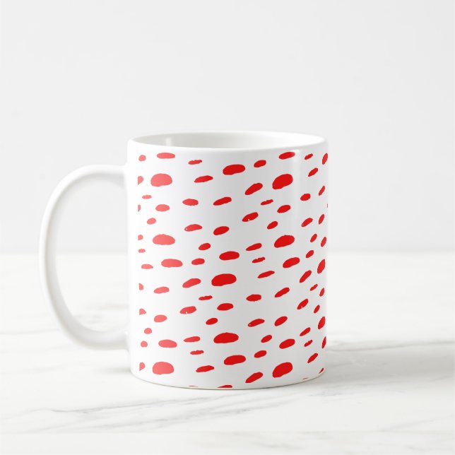 Mug Points Polka Rouges Motif Dalmatien  (Gauche)