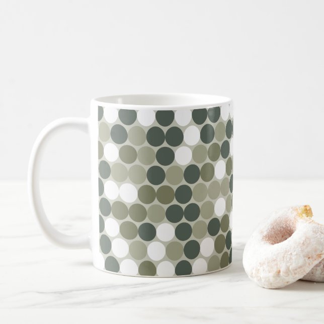 Mug Points rétro verts (Avec donut)